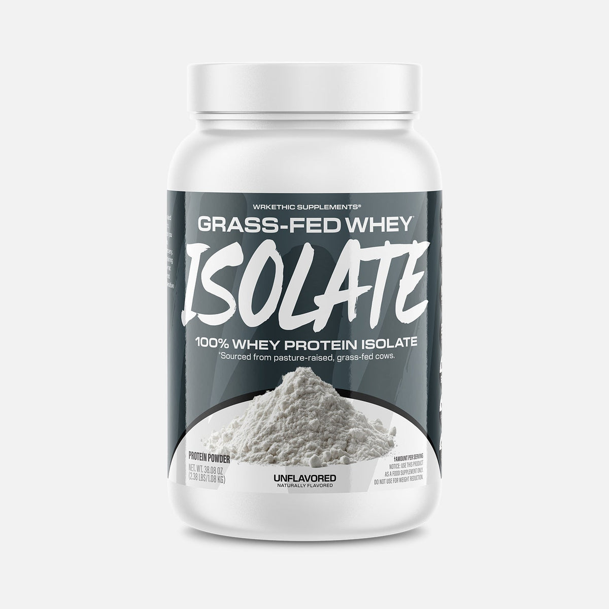 WRKETHIC Supplements Grass-Fed Whey Isolate Unflavored supplement