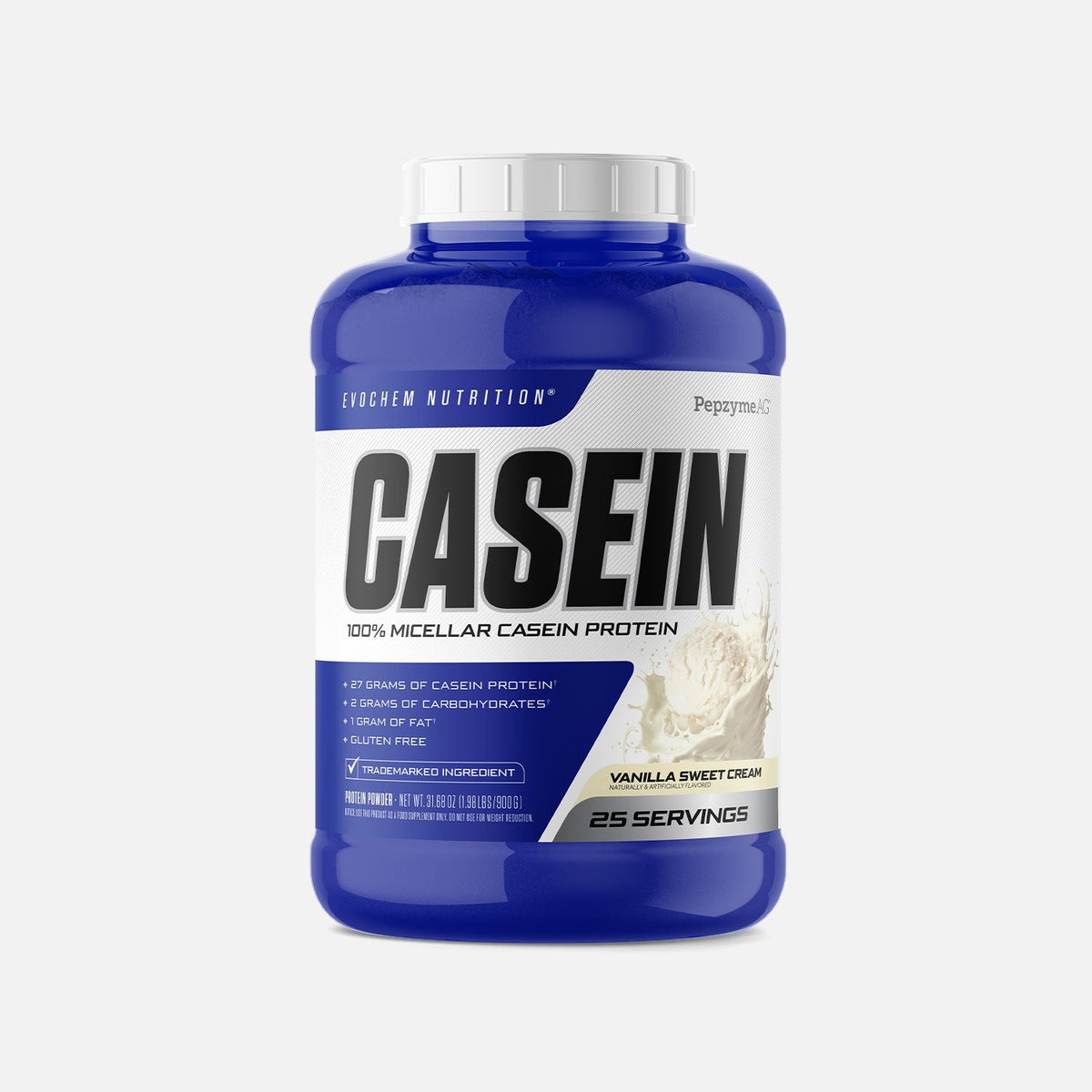 EvoChem Nutrition Casein Vanilla Sweet Cream supplement