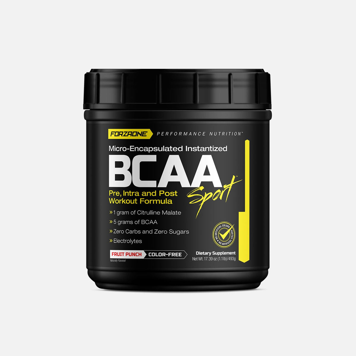 Forzaone Performance Nutrition BCAA Sport Fruit Punch (Color-Free) supplement