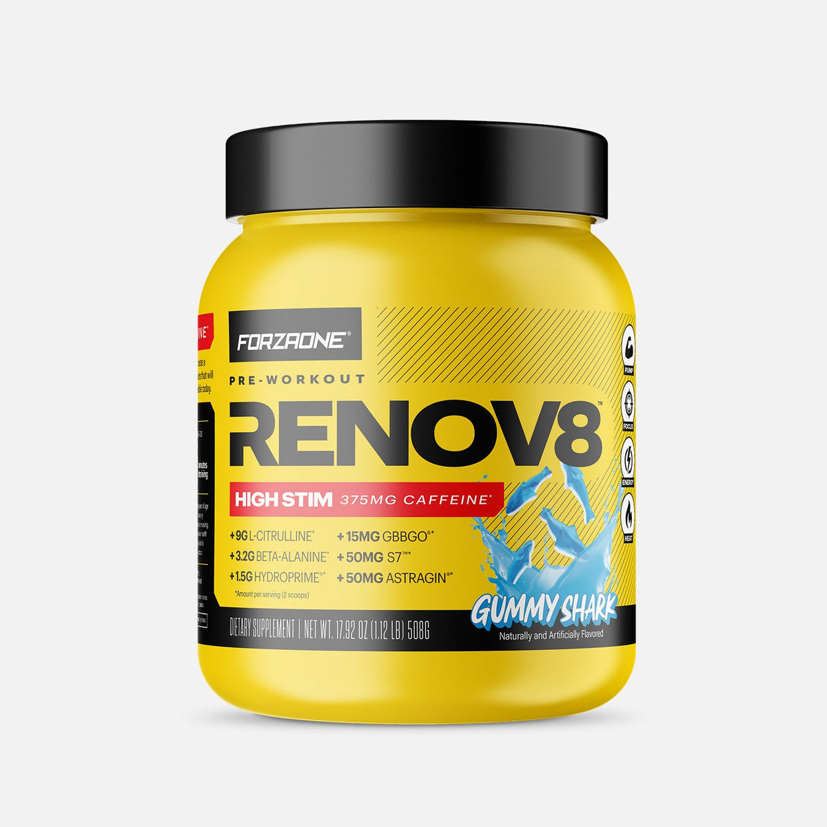 Forzaone Performance Nutrition RENOV8 Gummy Shark (High Stim) supplement