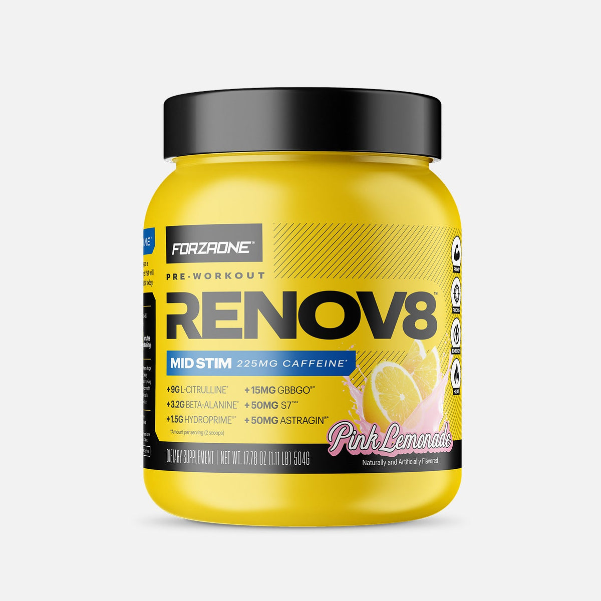 Forzaone Performance Nutrition RENOV8 Pink Lemonade (Mid Stim) supplement