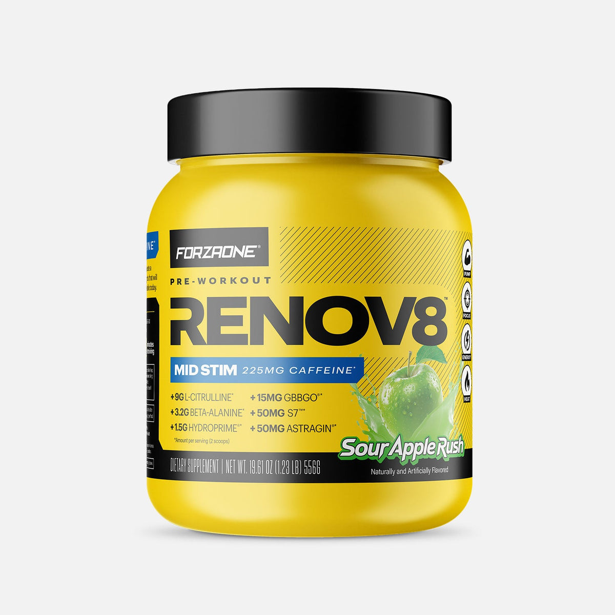 Forzaone Performance Nutrition RENOV8 Sour Apple Rush (Mid Stim) supplement