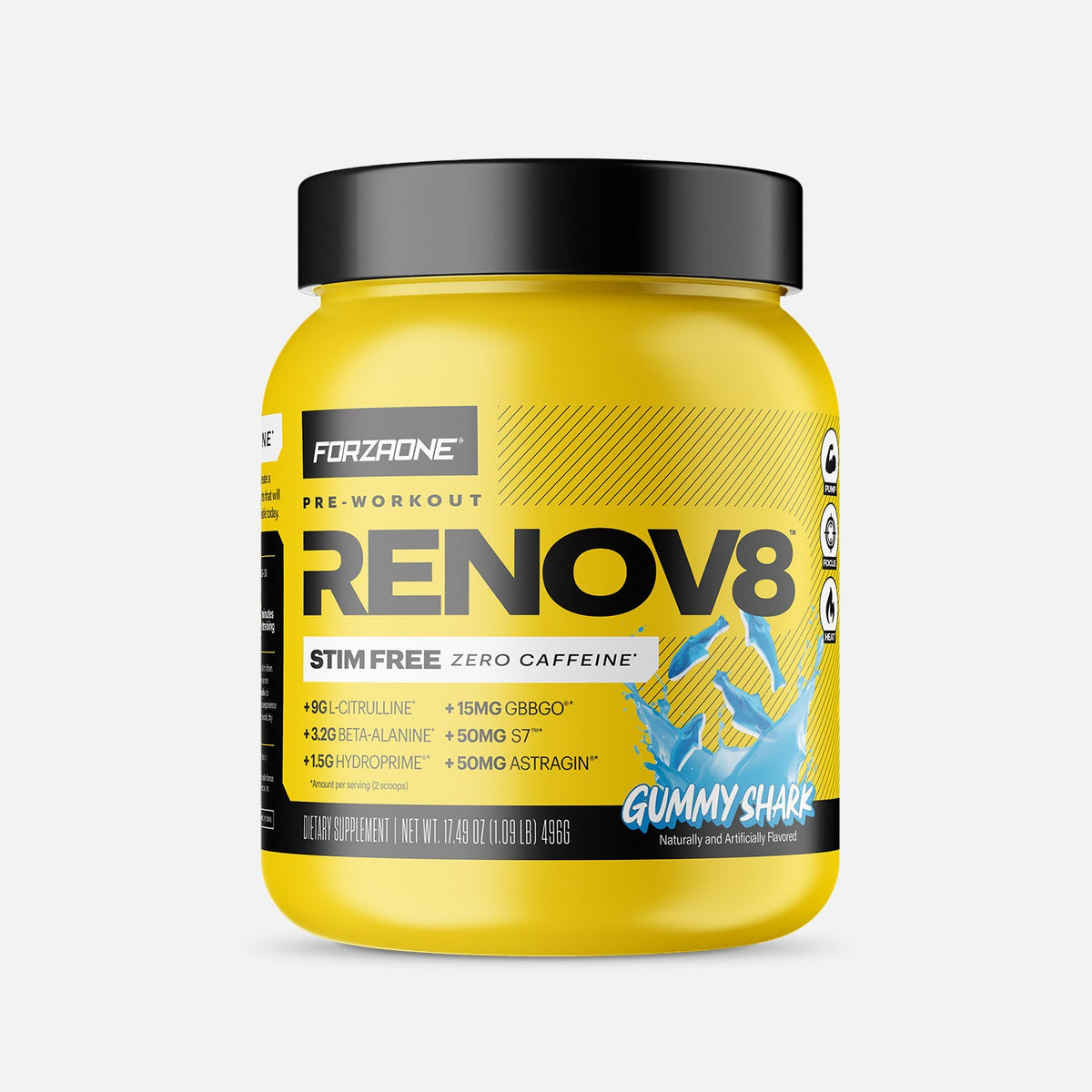 Forzaone Performance Nutrition RENOV8 Gummy Shark (Stim Free) supplement