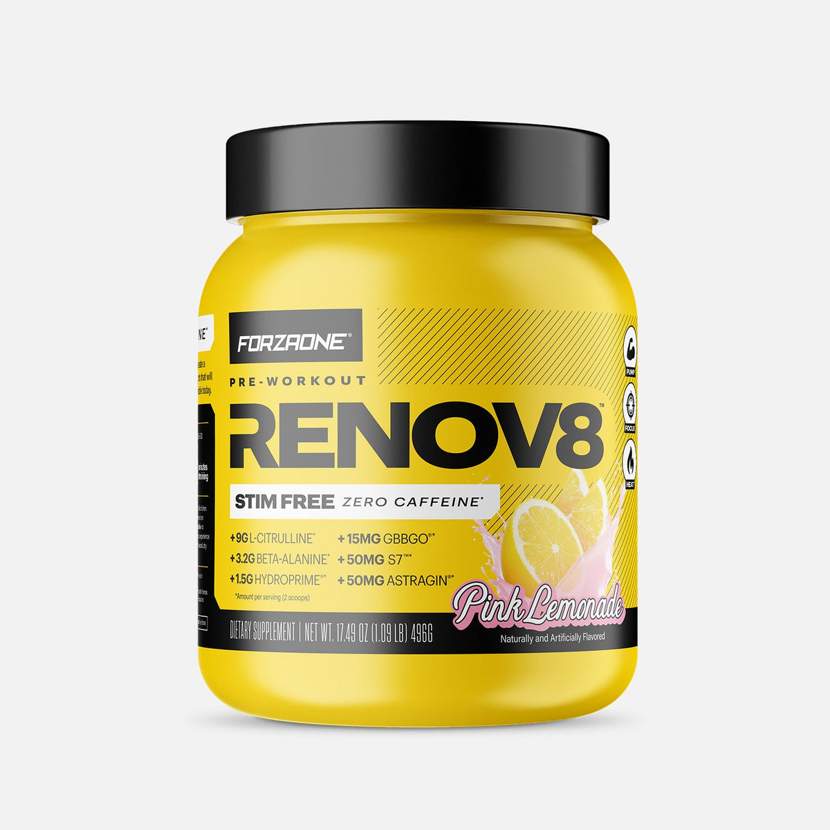 Forzaone Performance Nutrition RENOV8 Pink Lemonade (Stim Free) supplement