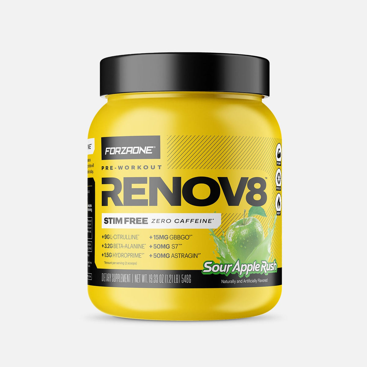 Forzaone Performance Nutrition RENOV8 Sour Apple Rush (Stim Free) supplement
