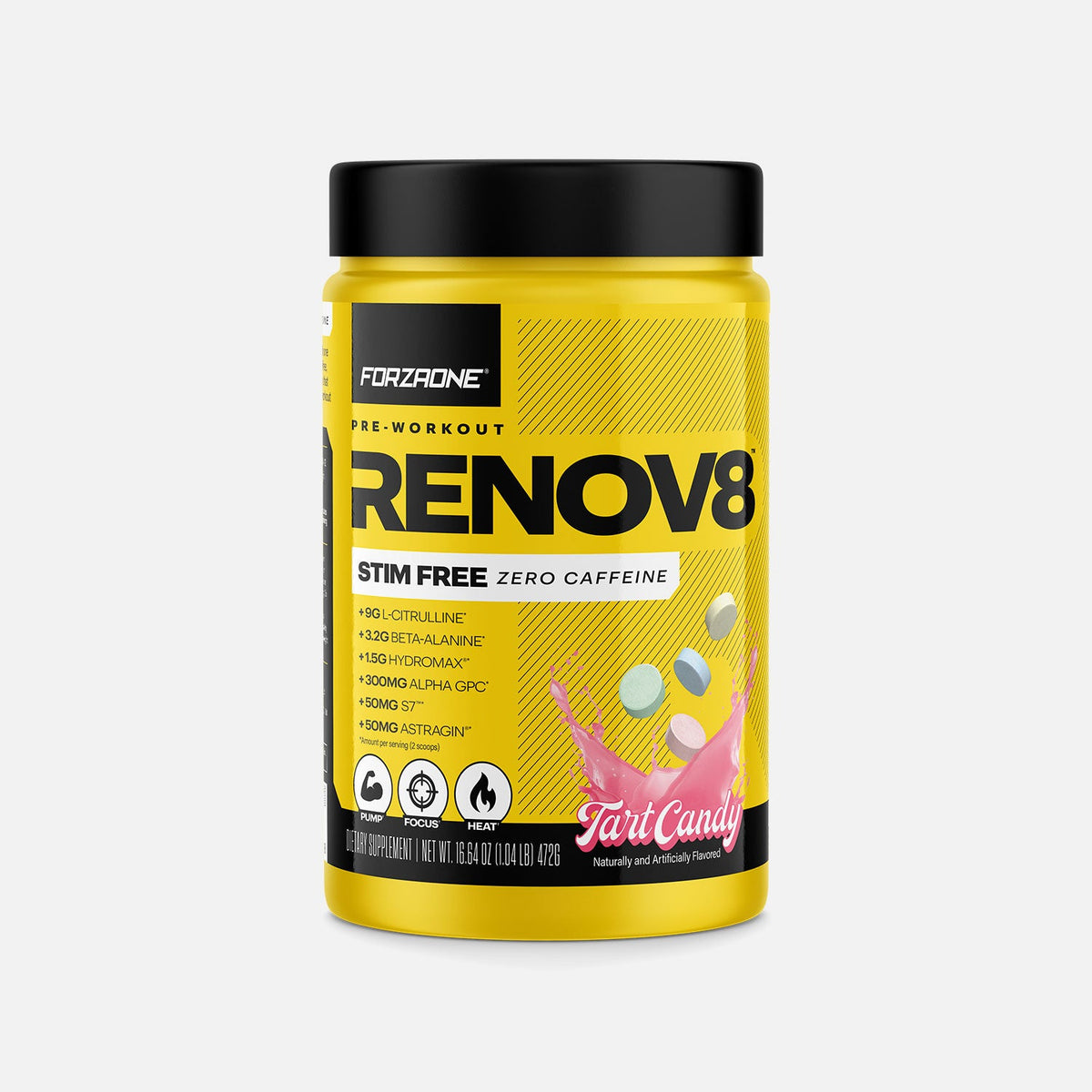 Forzaone Performance Nutrition RENOV8 Tart Candy (Stim Free) supplement