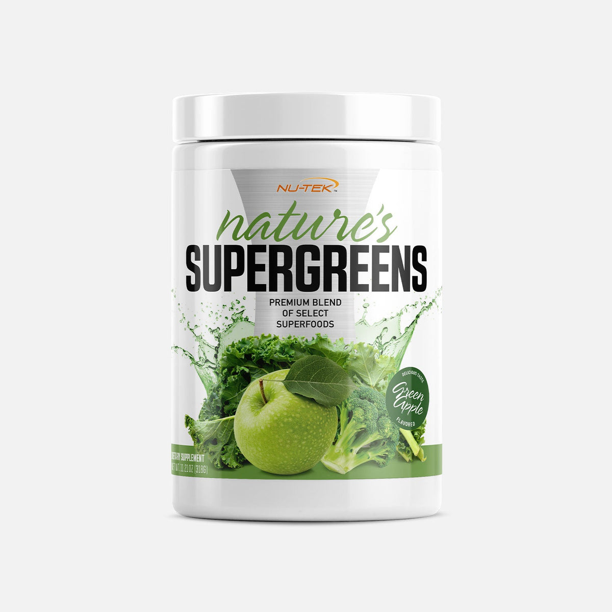 NU-TEK Nutrition Nature's Supergreens Green Apple supplement