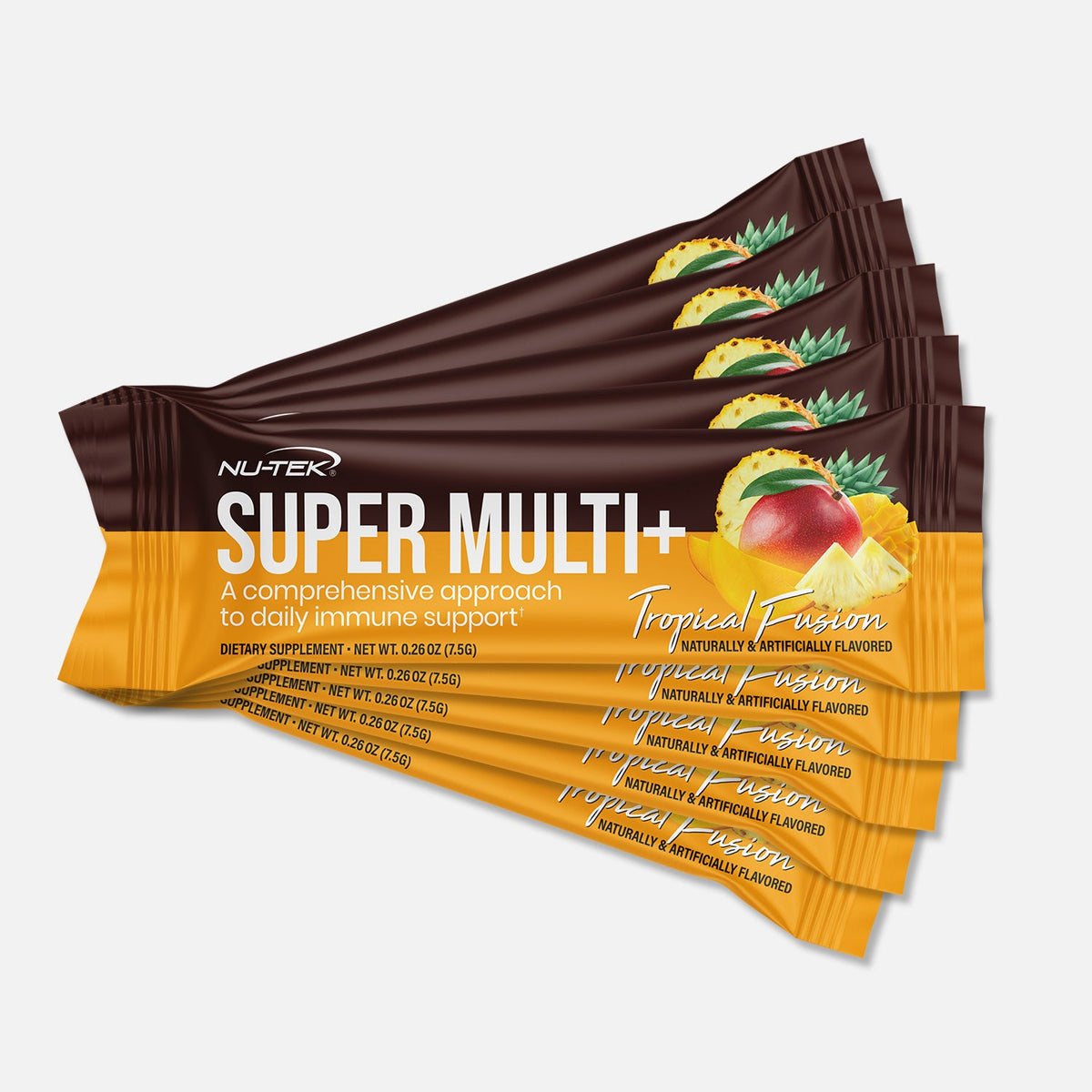 NU-TEK Nutrition Super Multi+ Stick Packs Tropical Fusion (12 Stick Packs) supplement