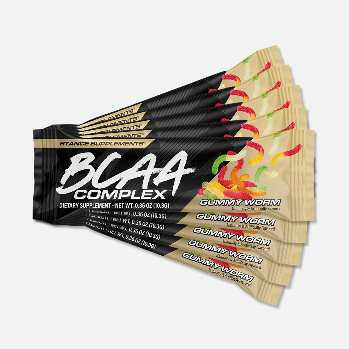 Stance Supplements BCAA Complex Stick Packs Gummy Worm (12-pack) supplement