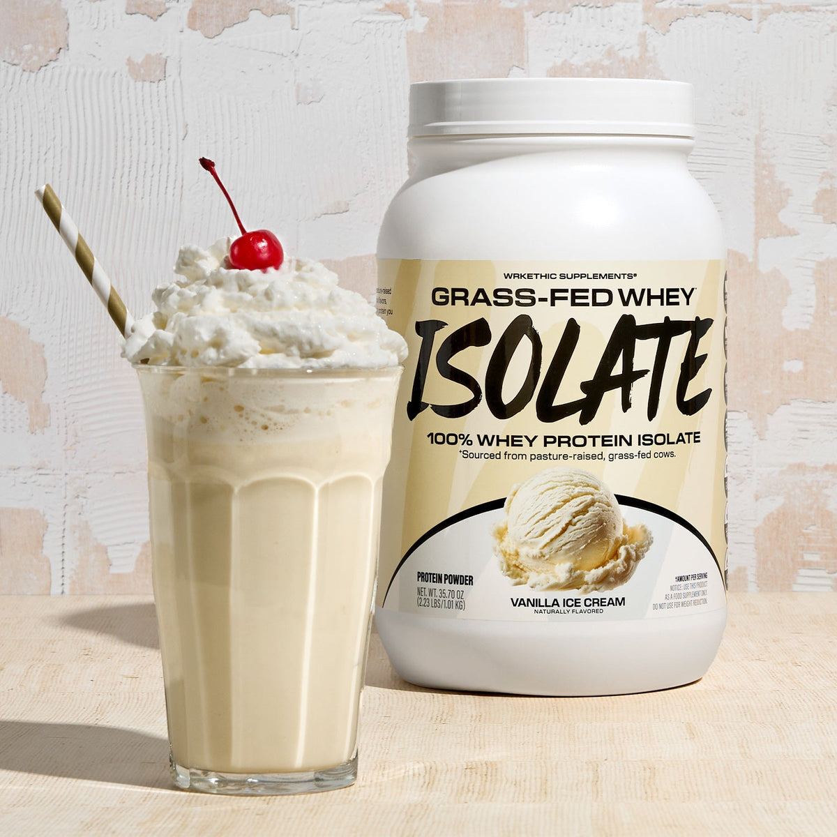 WRKETHIC Supplements Grass-Fed Whey Isolate supplement