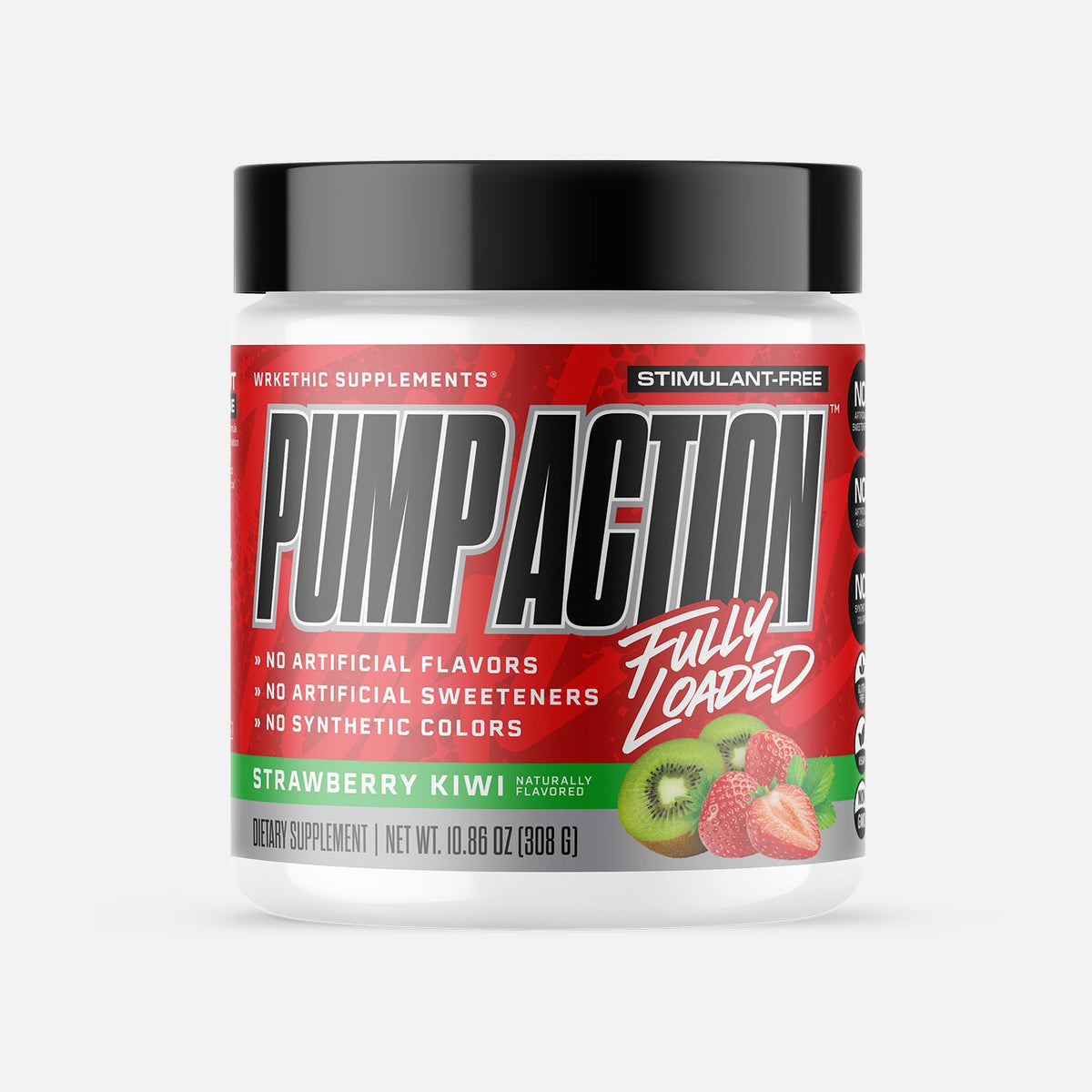 WRKETHIC Supplements Pump Action Fully Loaded Strawberry Kiwi supplement